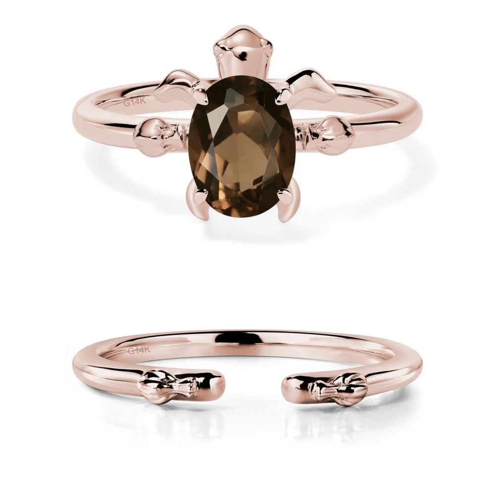 Smoky Quartz Sea Turtle Ring - Image 11