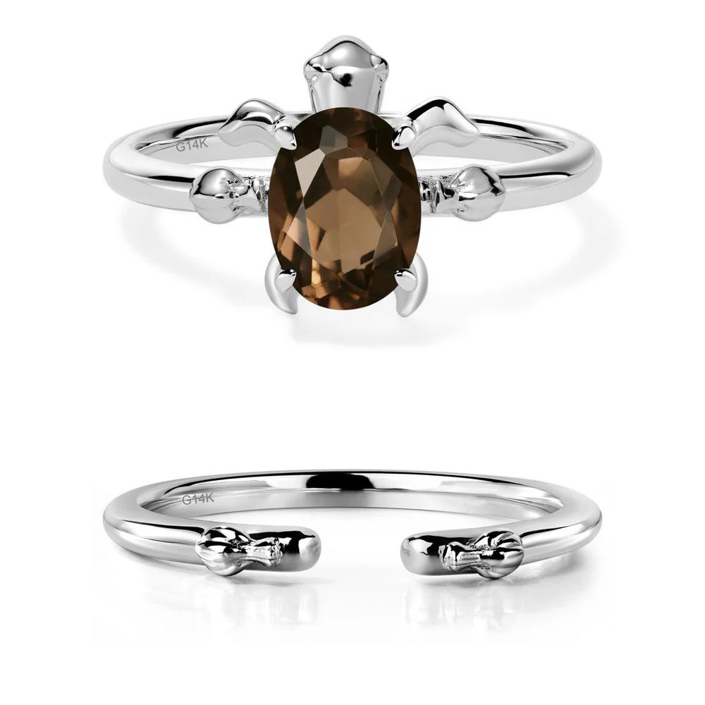 Smoky Quartz Sea Turtle Ring - Image 13
