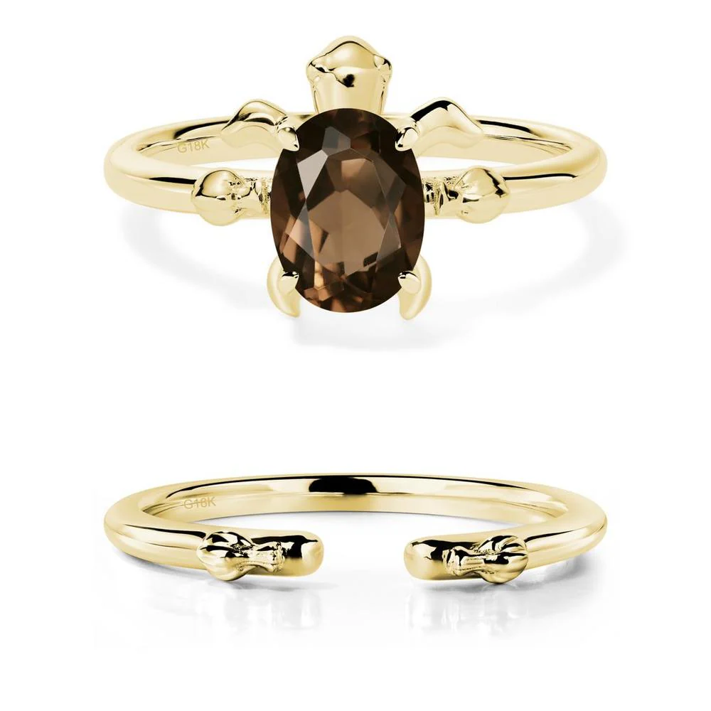 Smoky Quartz Sea Turtle Ring - Image 21