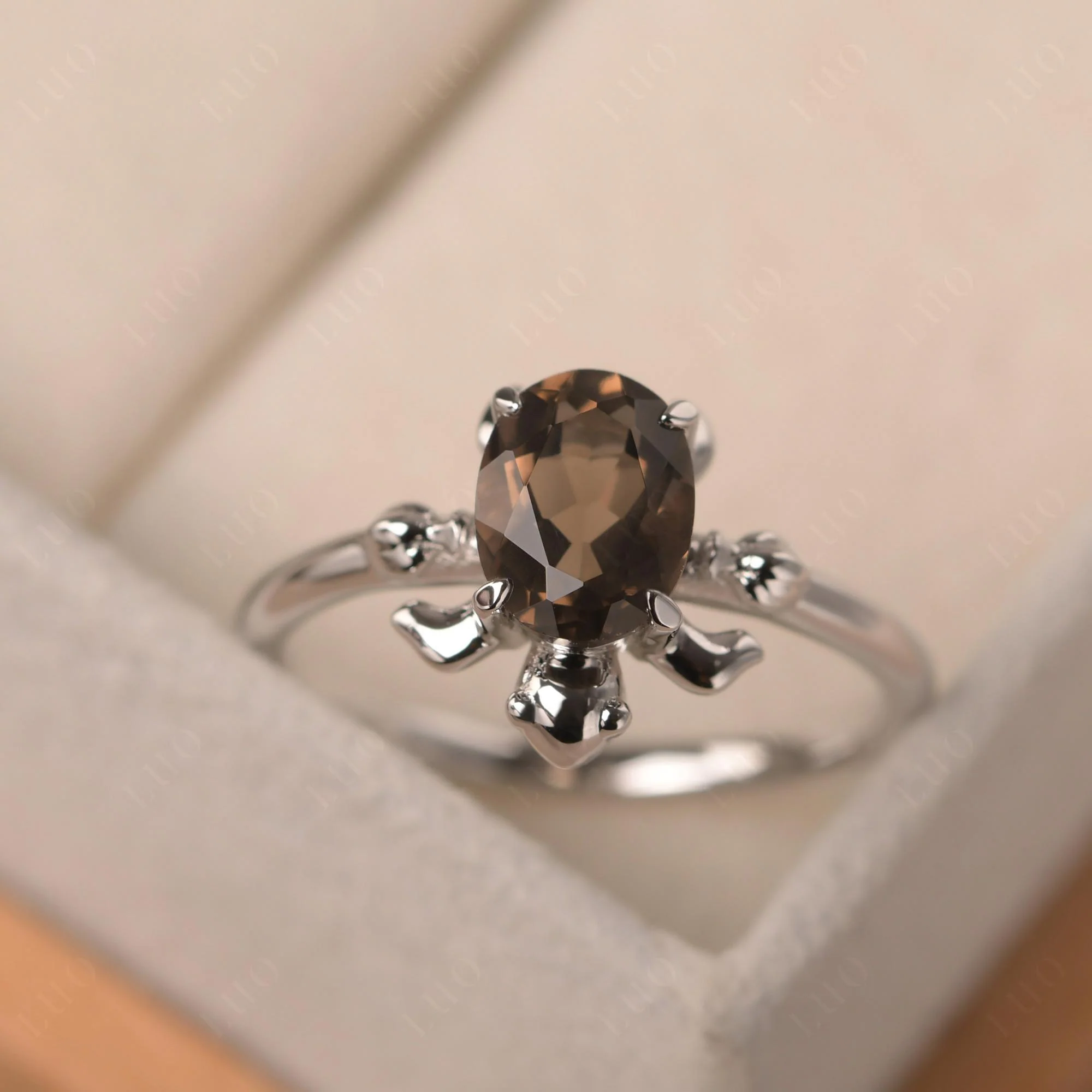 Smoky Quartz Sea Turtle Ring - Image 29