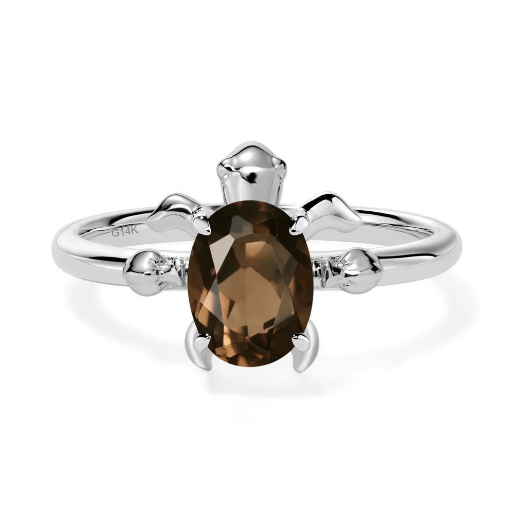 Smoky Quartz Sea Turtle Ring - Image 3