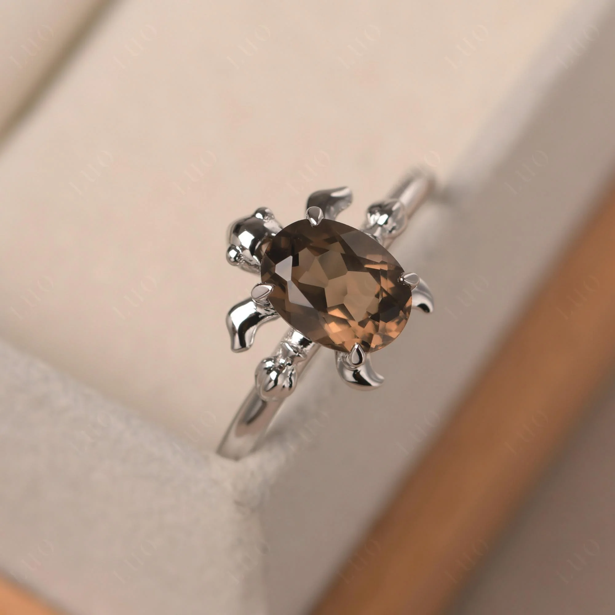 Smoky Quartz Sea Turtle Ring - Image 30
