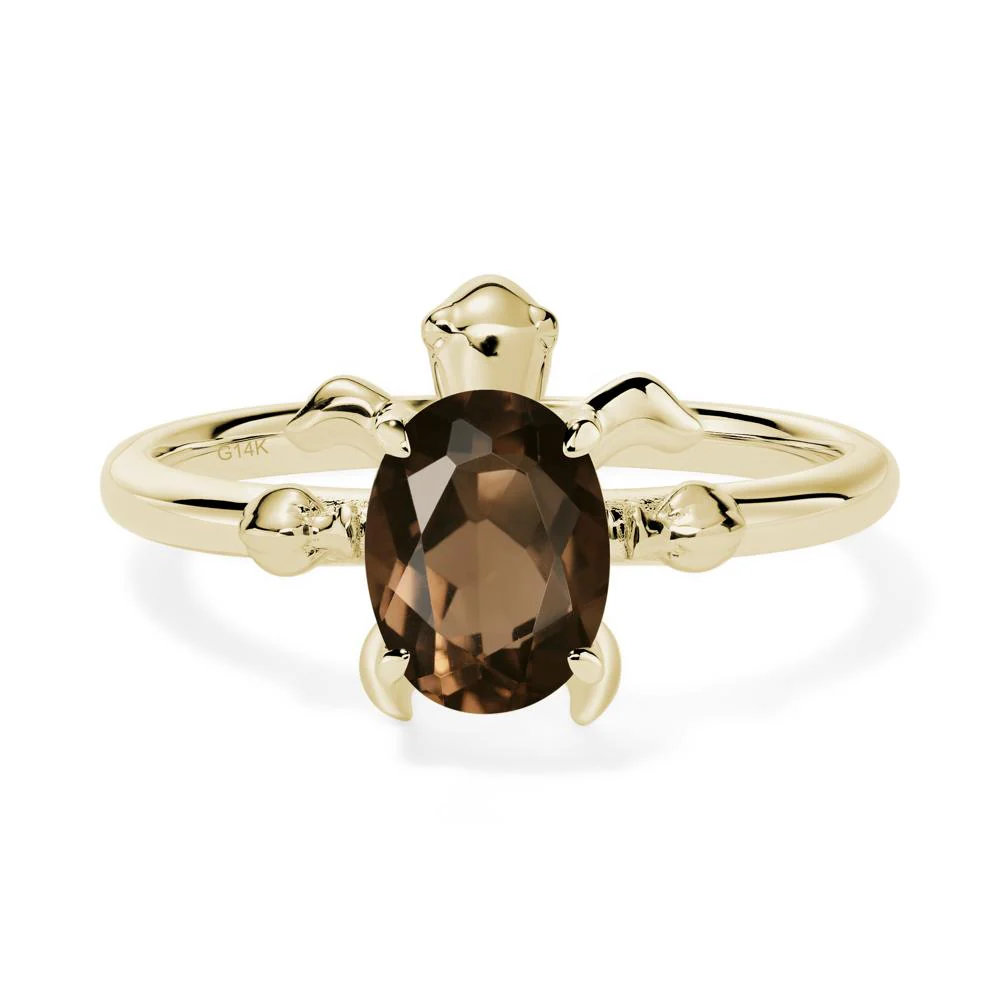 Smoky Quartz Sea Turtle Ring - Image 4