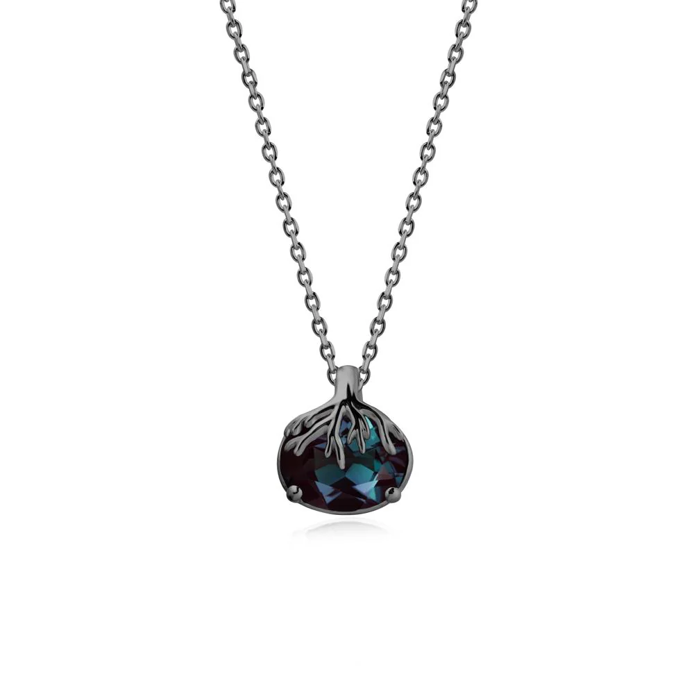 Tree Root Inspired Oval Alexandrite Necklace - Image 7