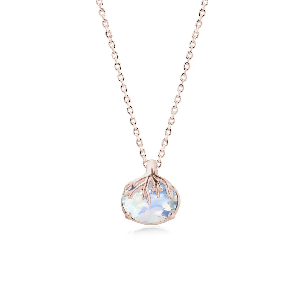 Tree Root Inspired Oval Moonstone Necklace - Image 2