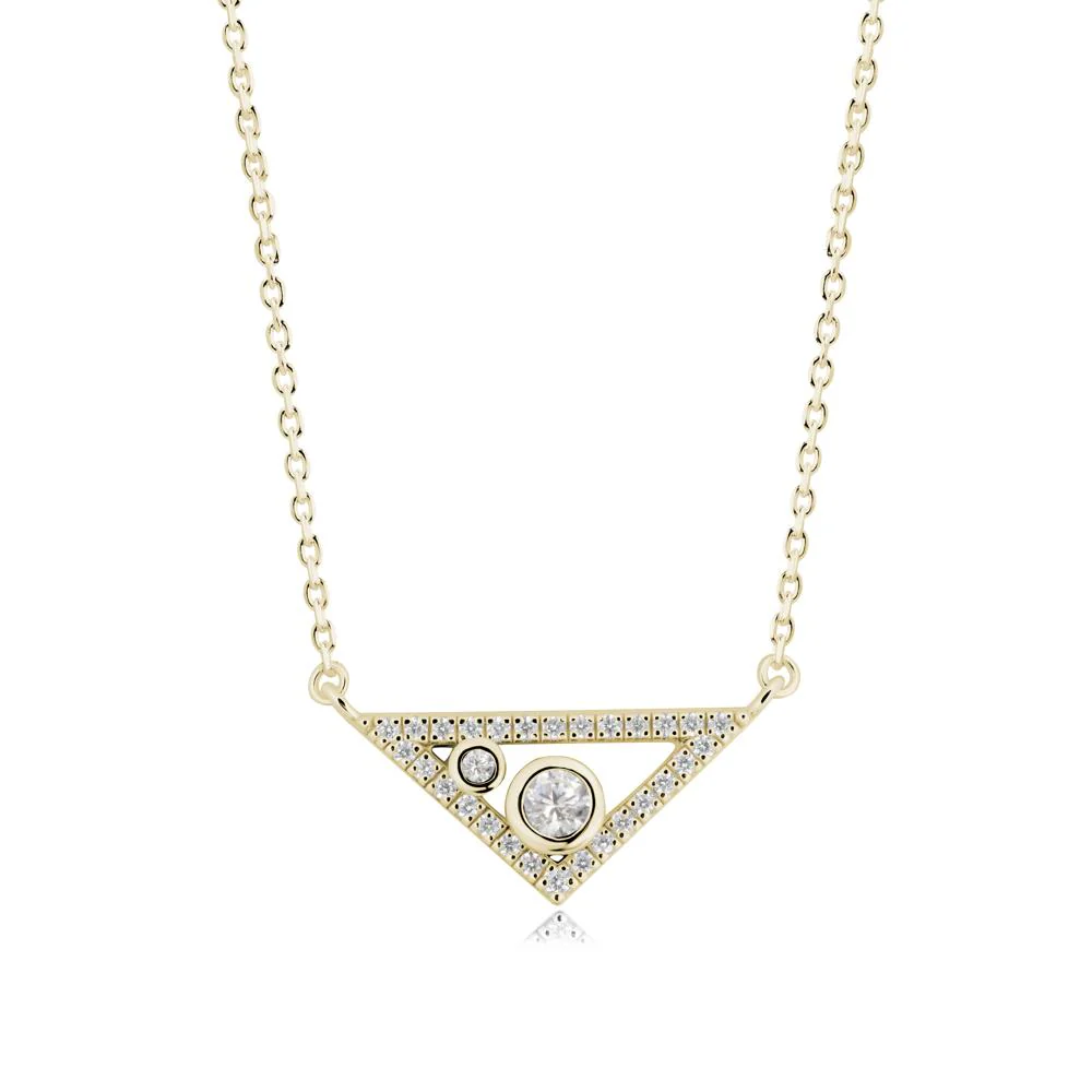 Triangular Frame Cubic Zirconia Necklace - Image 6