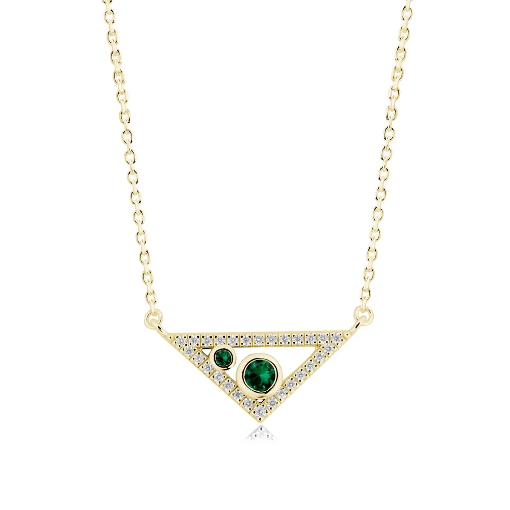 Triangular Frame Emerald Necklace - Image 5