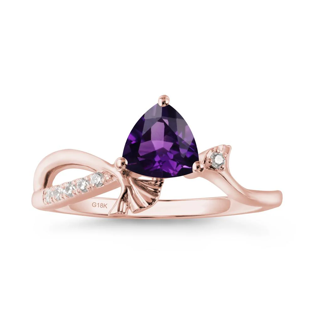 Trillion Amethyst Ginkgo Leaf Ring - Image 2