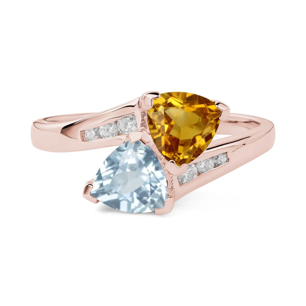 Citrine and Aquamarine Ring - Image 8