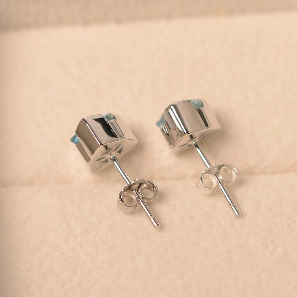 Aquamarine Magen David Earrings - Image 4