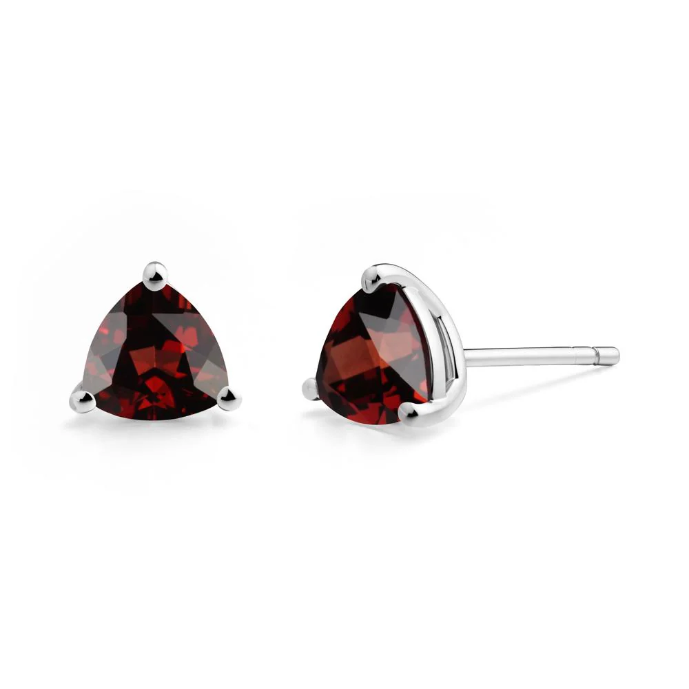 Garnet Stud Earrings - Image 8