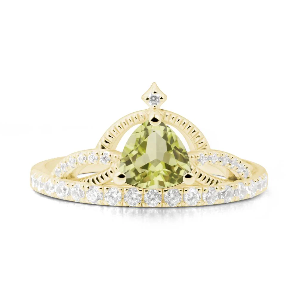 Trillion Cut Lemon Quartz Tiara Ring - Image 3