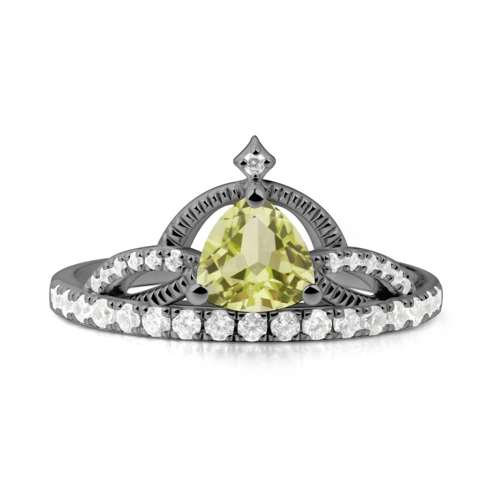Trillion Cut Lemon Quartz Tiara Ring - Image 8