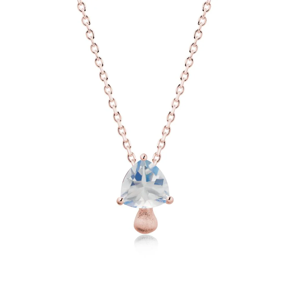 Trillion Cut Moonstone Brushed Necklace - Image 4