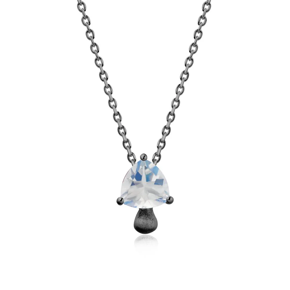 Trillion Cut Moonstone Brushed Necklace - Image 7
