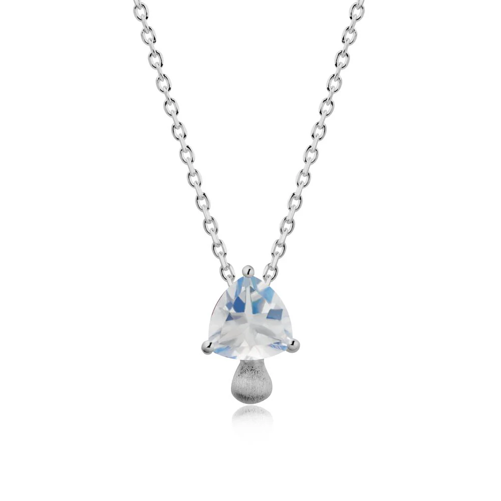 Trillion Cut Moonstone Brushed Necklace - Image 8