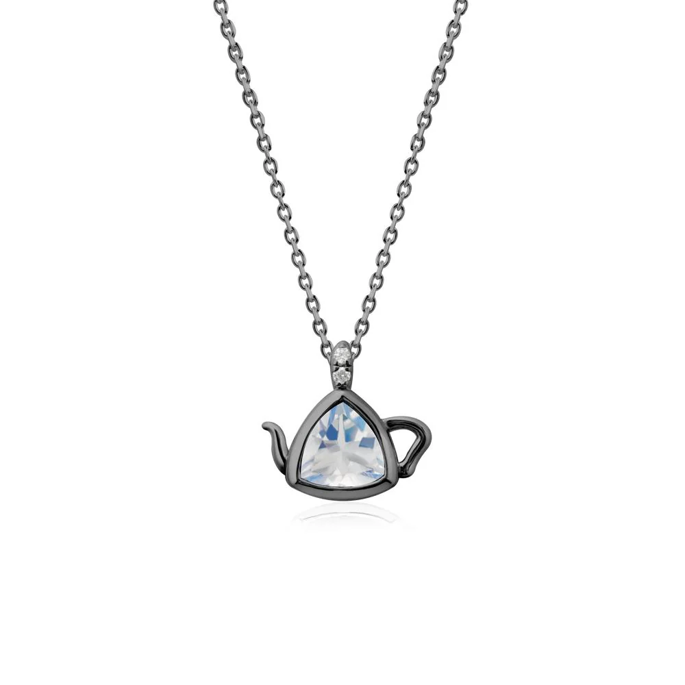 Trillion Cut Moonstone Pendant Necklace - Image 8