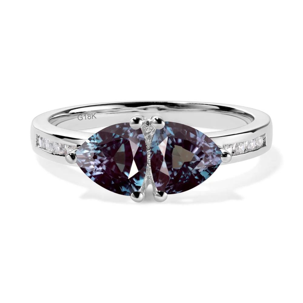 Trillion Cut Two Stone Alexandrite Ring - Image 6