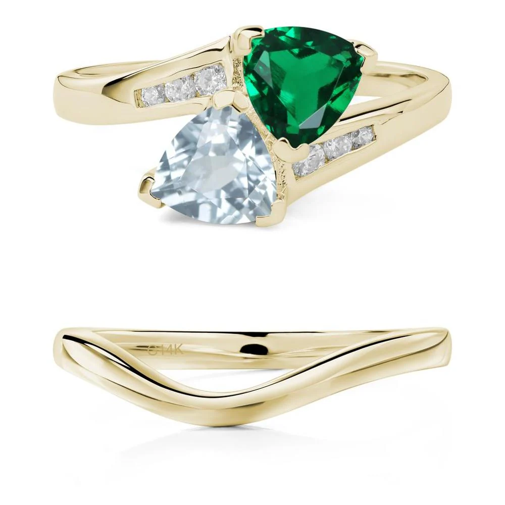 Aquamarine and Emerald Ring - Image 15