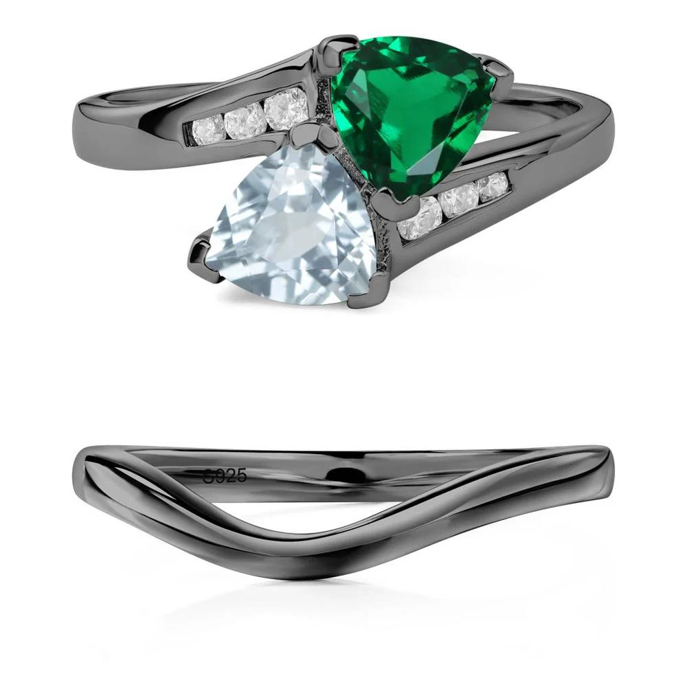 Aquamarine and Emerald Ring - Image 23