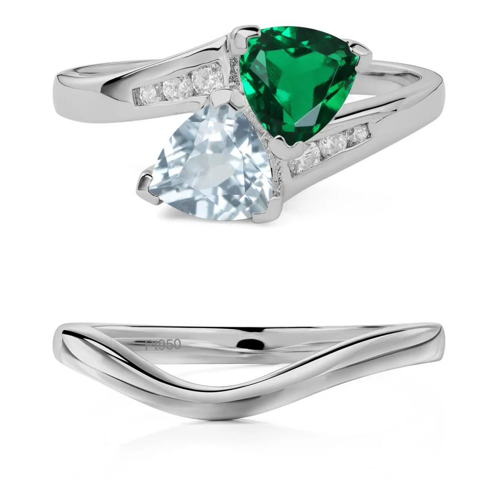 Aquamarine and Emerald Ring - Image 25