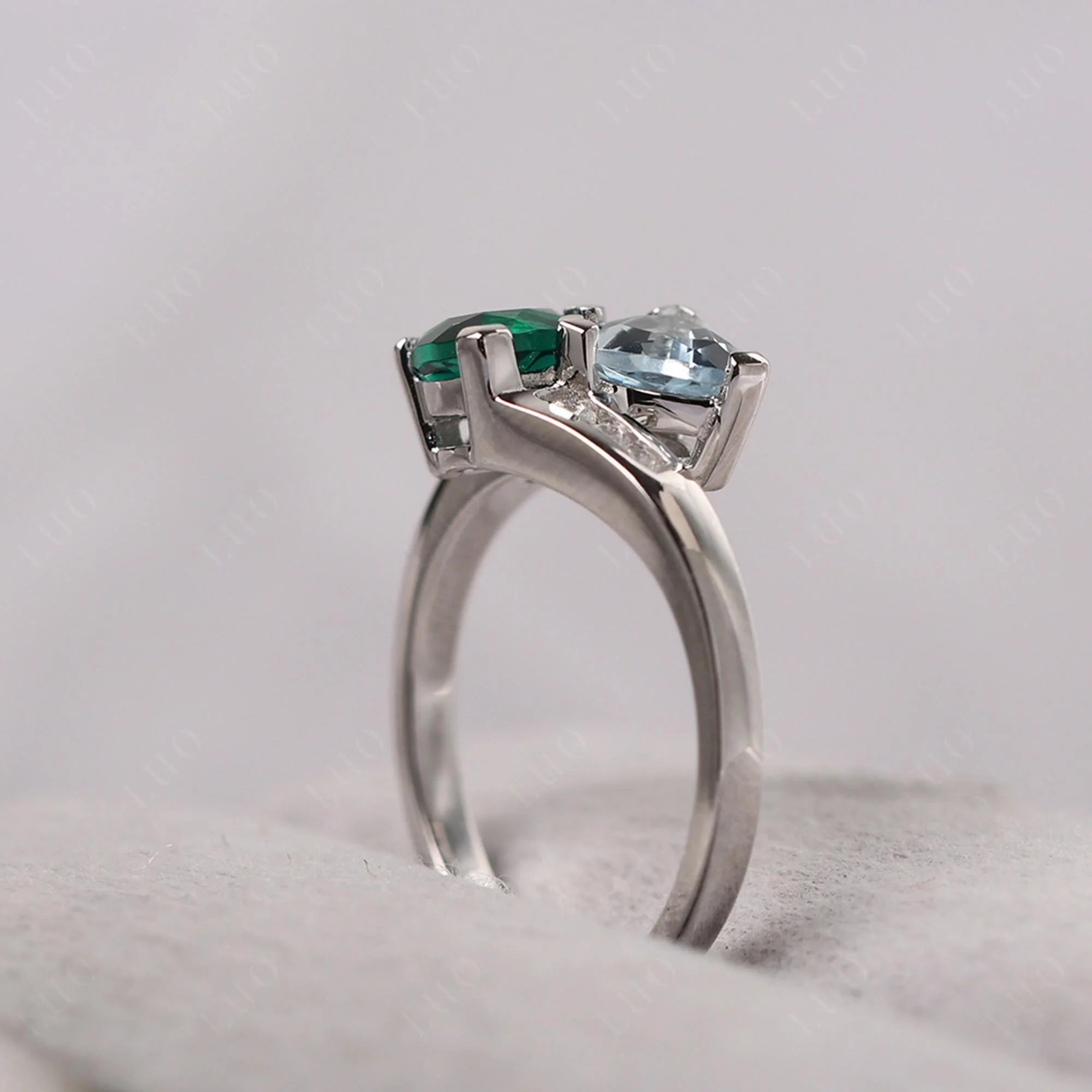 Aquamarine and Emerald Ring - Image 33
