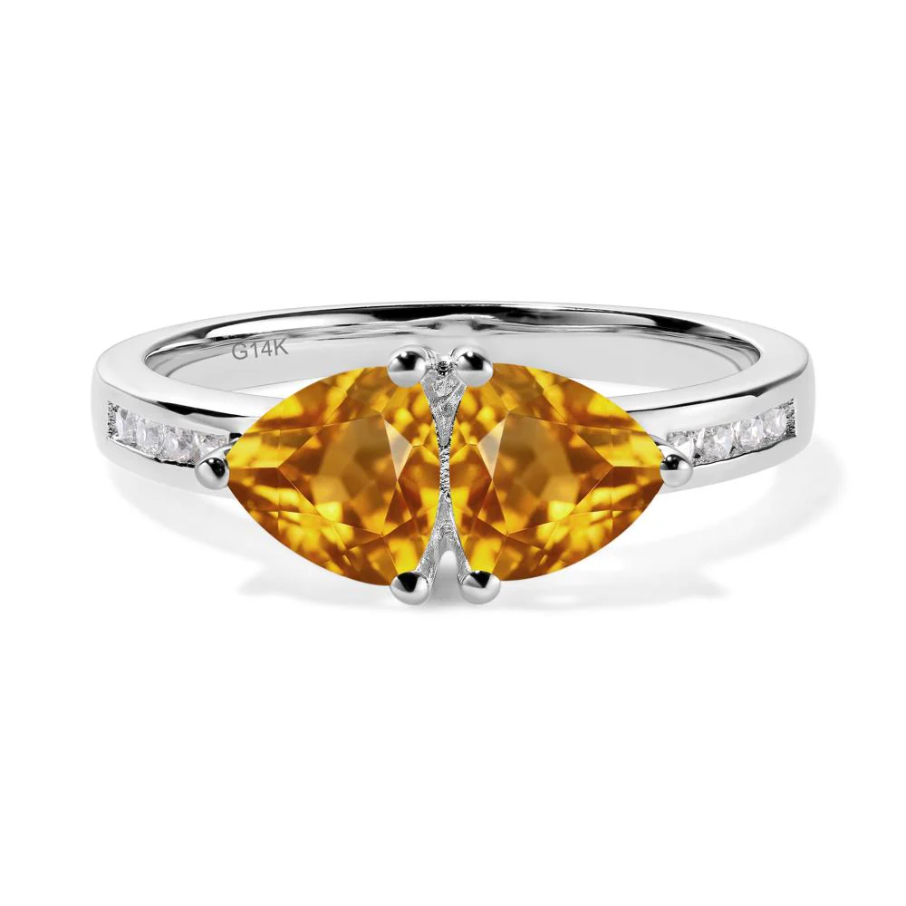 Trillion Cut Two Stone Citrine Ring - Image 4
