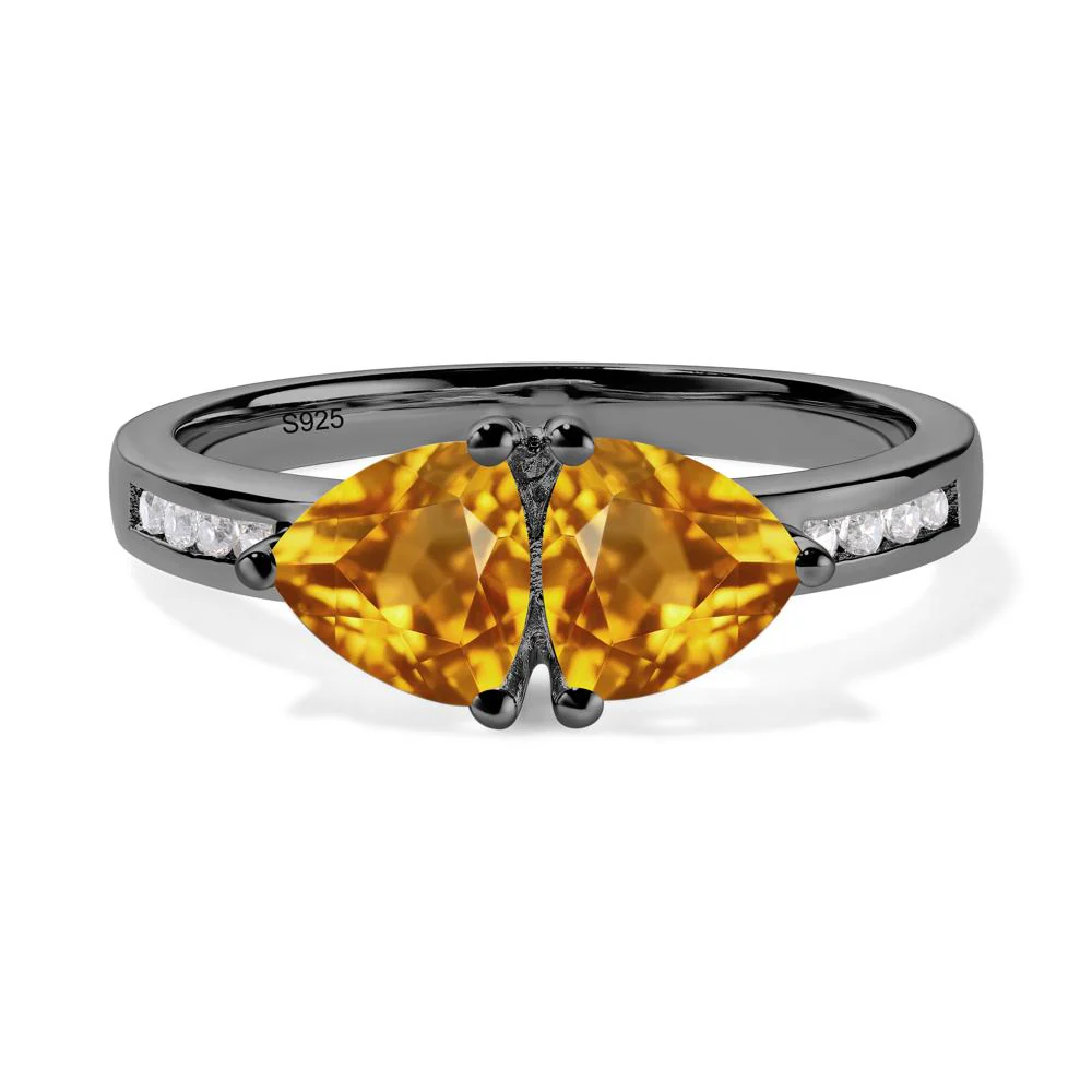 Trillion Cut Two Stone Citrine Ring - Image 9