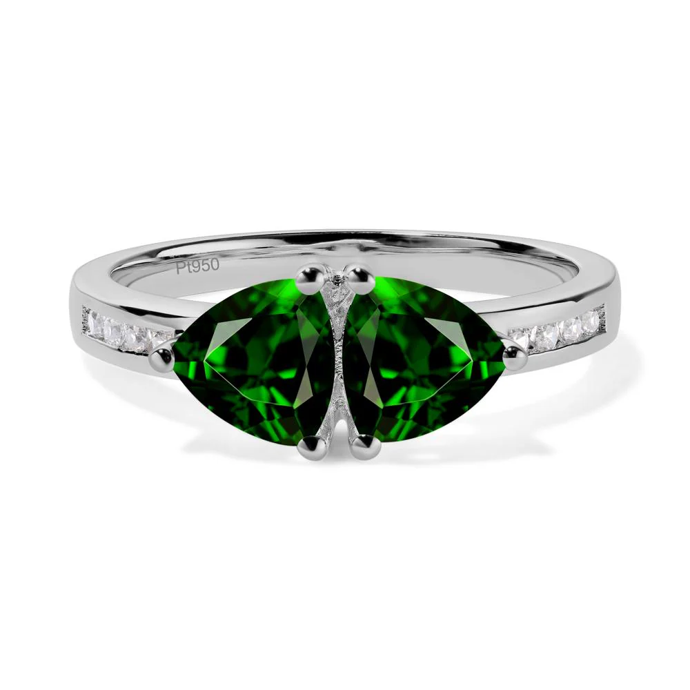 Trillion Cut Two Stone Diopside Ring - Image 5