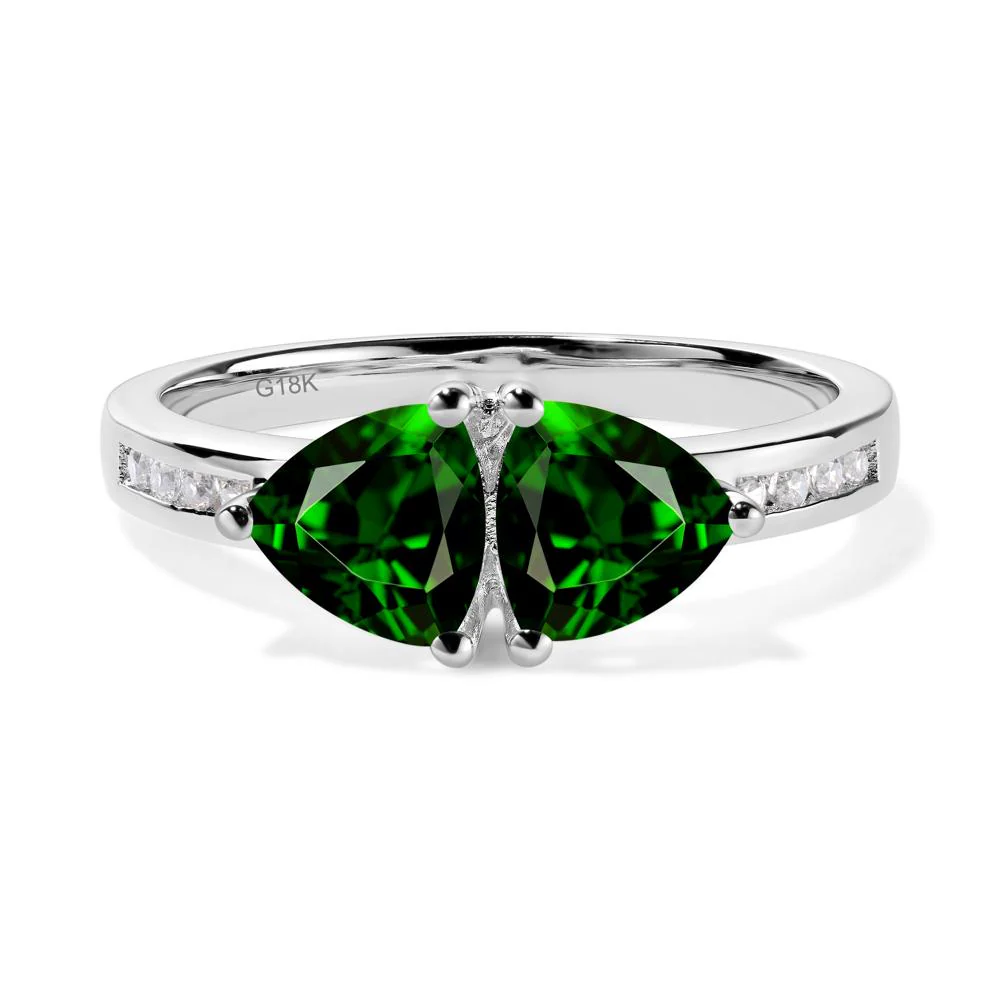 Trillion Cut Two Stone Diopside Ring - Image 6