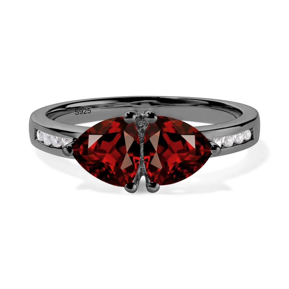 Trillion Cut Two Stone Garnet Ring - Image 4