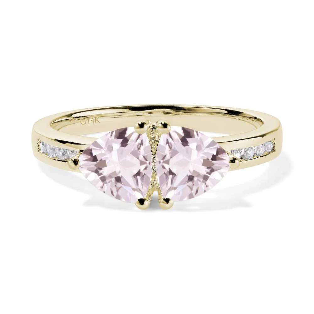 Trillion Cut Two Stone Morganite Ring - Image 6