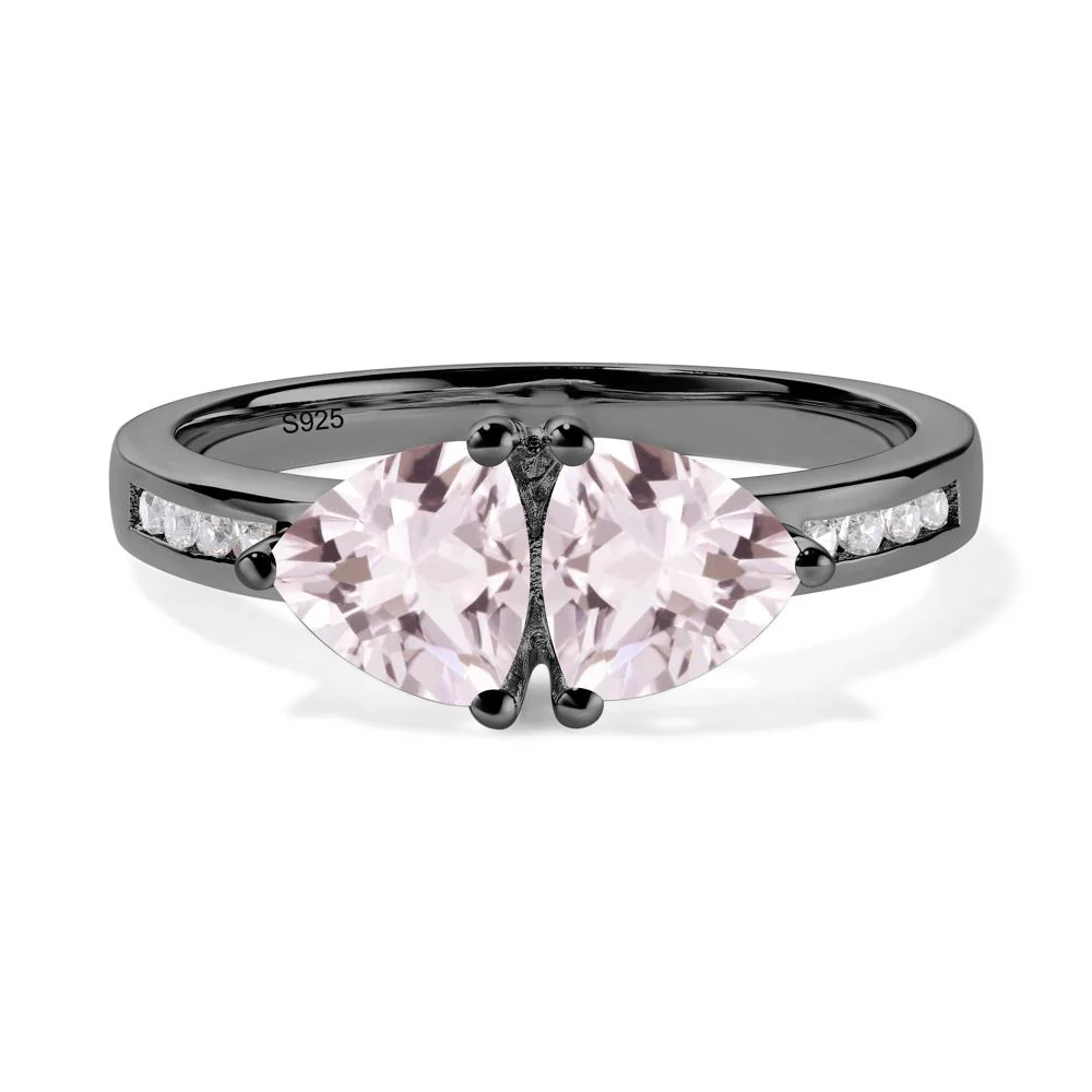 Trillion Cut Two Stone Morganite Ring - Image 8