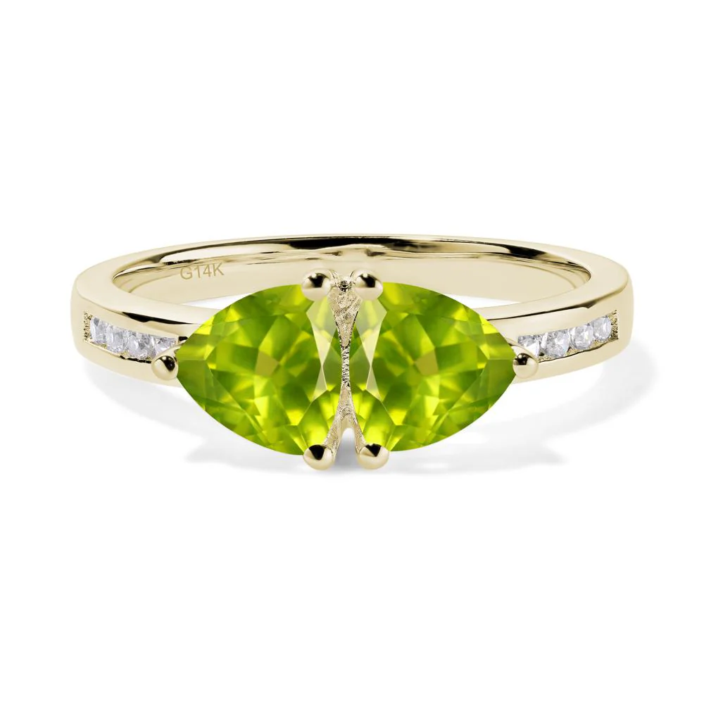 Trillion Cut Two Stone Peridot Ring - Image 5