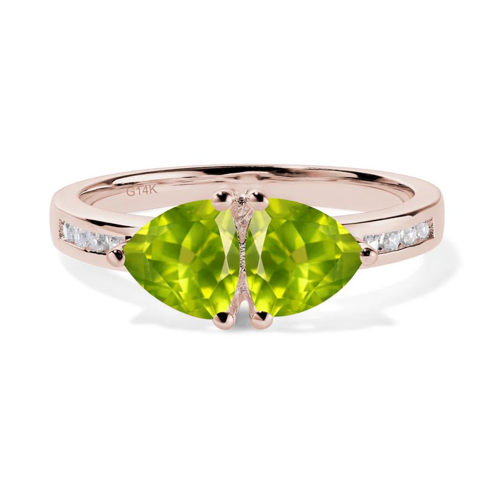Trillion Cut Two Stone Peridot Ring - Image 8