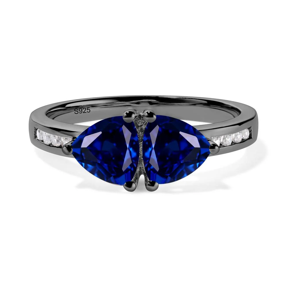 Trillion Cut Two Stone Sapphire Ring - Image 6
