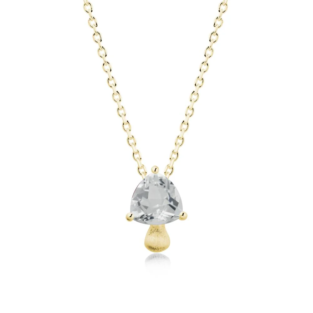 Trillion Cut White Topaz Brushed Necklace - Image 7
