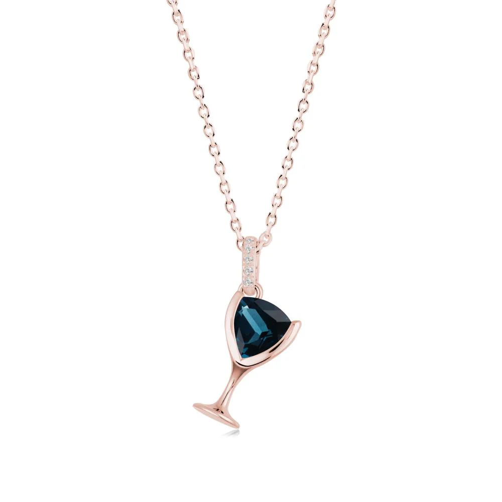 Trillion London Blue Topaz Bezel Necklace - Image 2