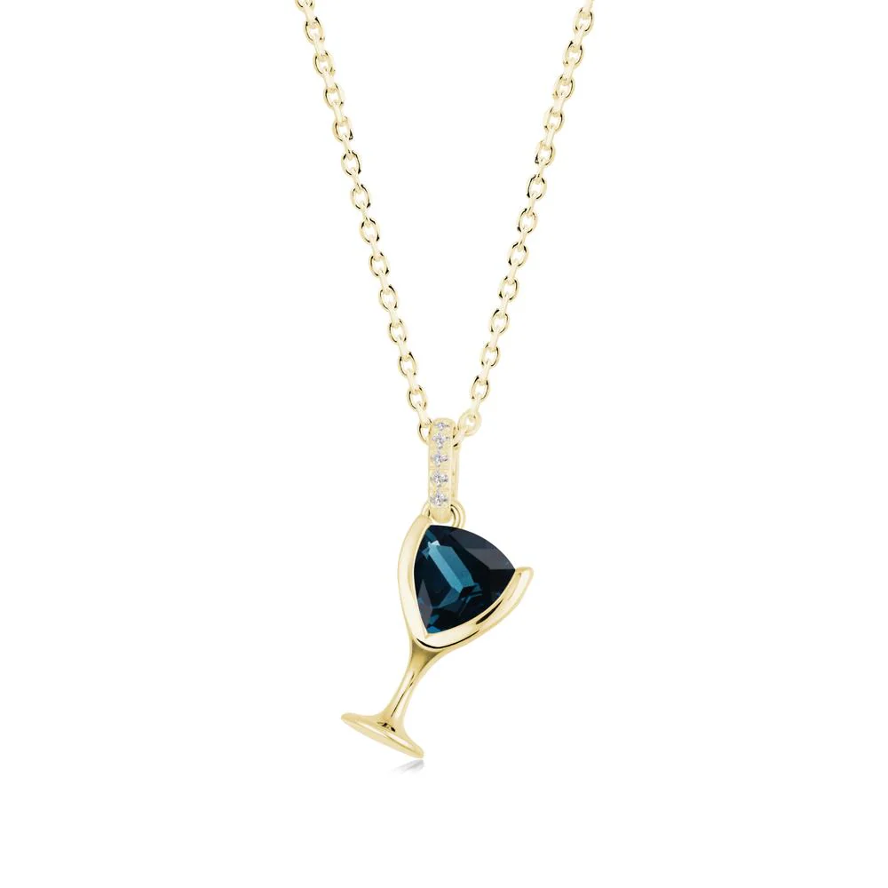 Trillion London Blue Topaz Bezel Necklace - Image 5