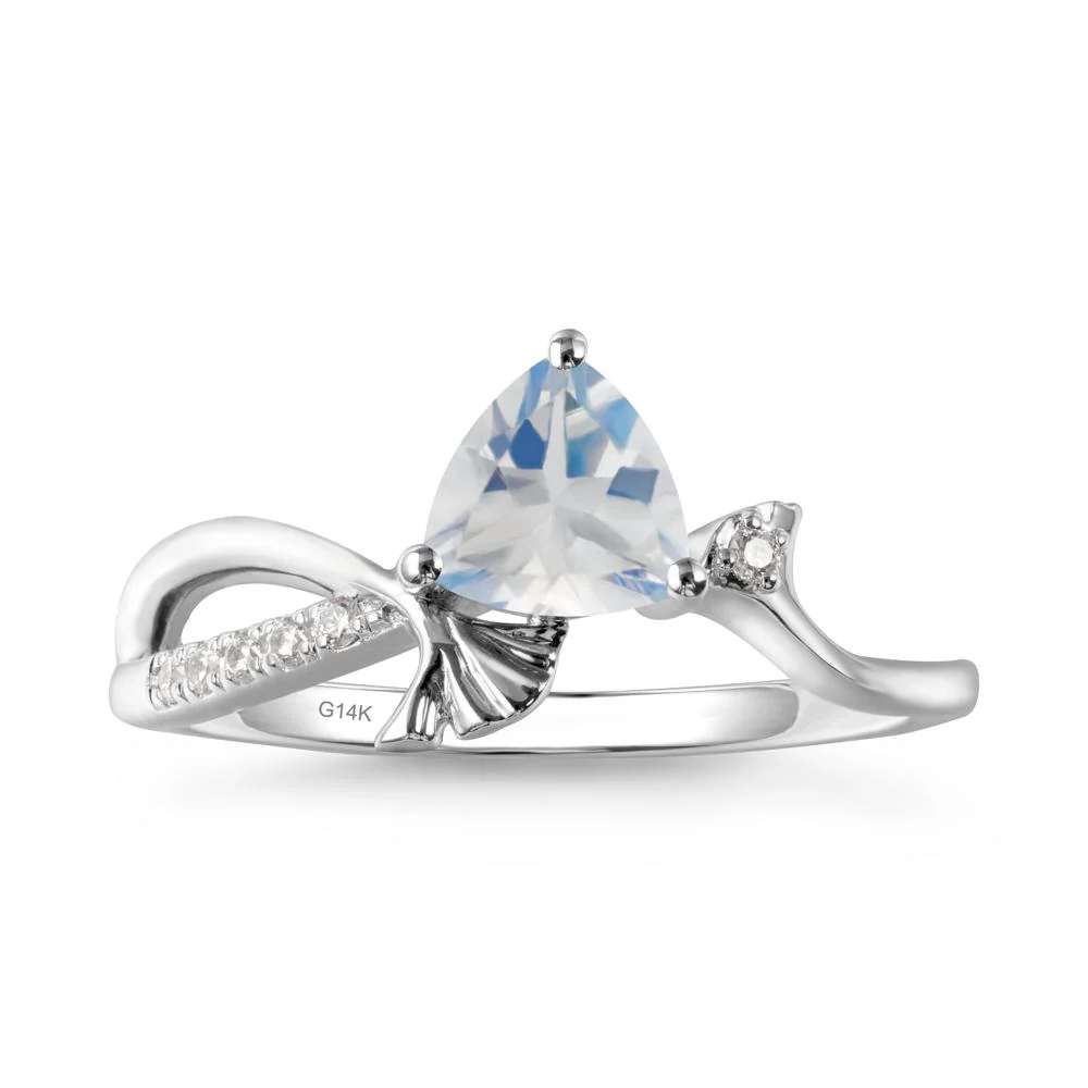 Trillion Moonstone Ginkgo Leaf Ring - Image 6