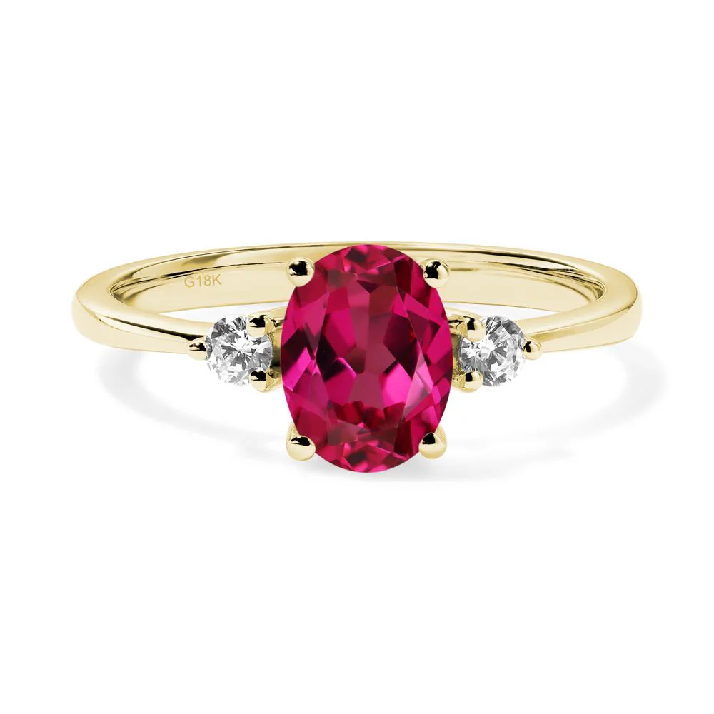 Trilogy Oval Ruby Ring - Image 7