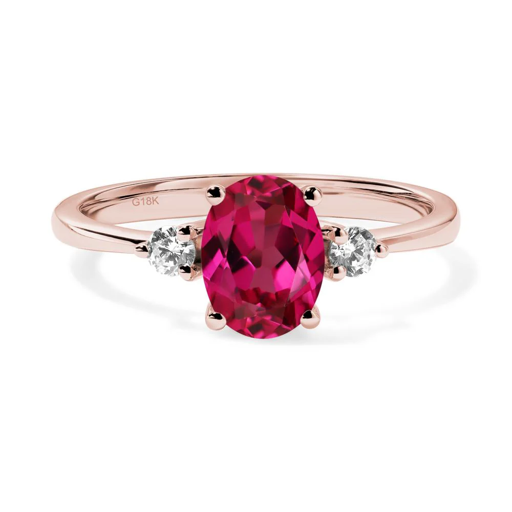Trilogy Oval Ruby Ring - Image 8