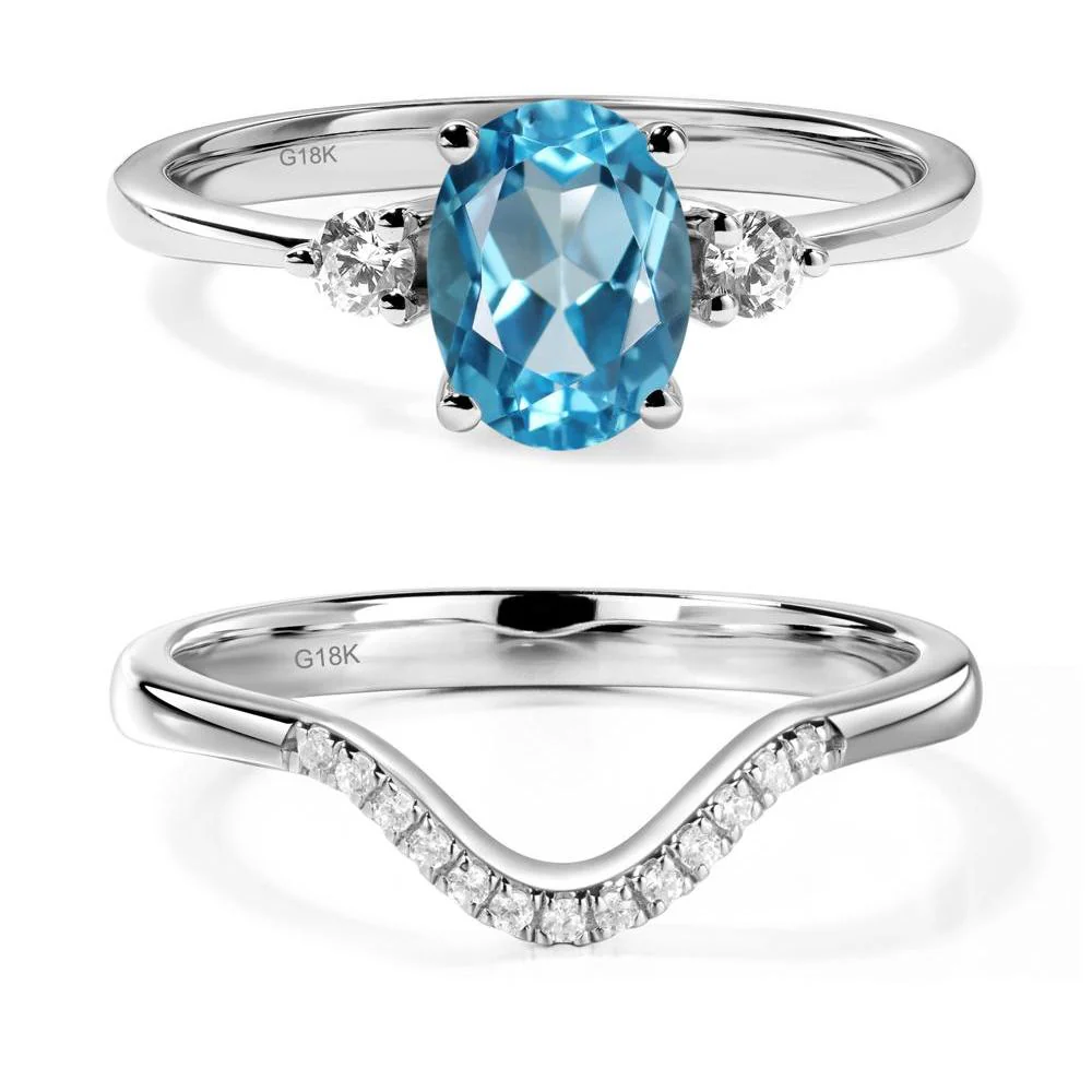 Trilogy Oval Swiss Blue Topaz Ring - Image 19