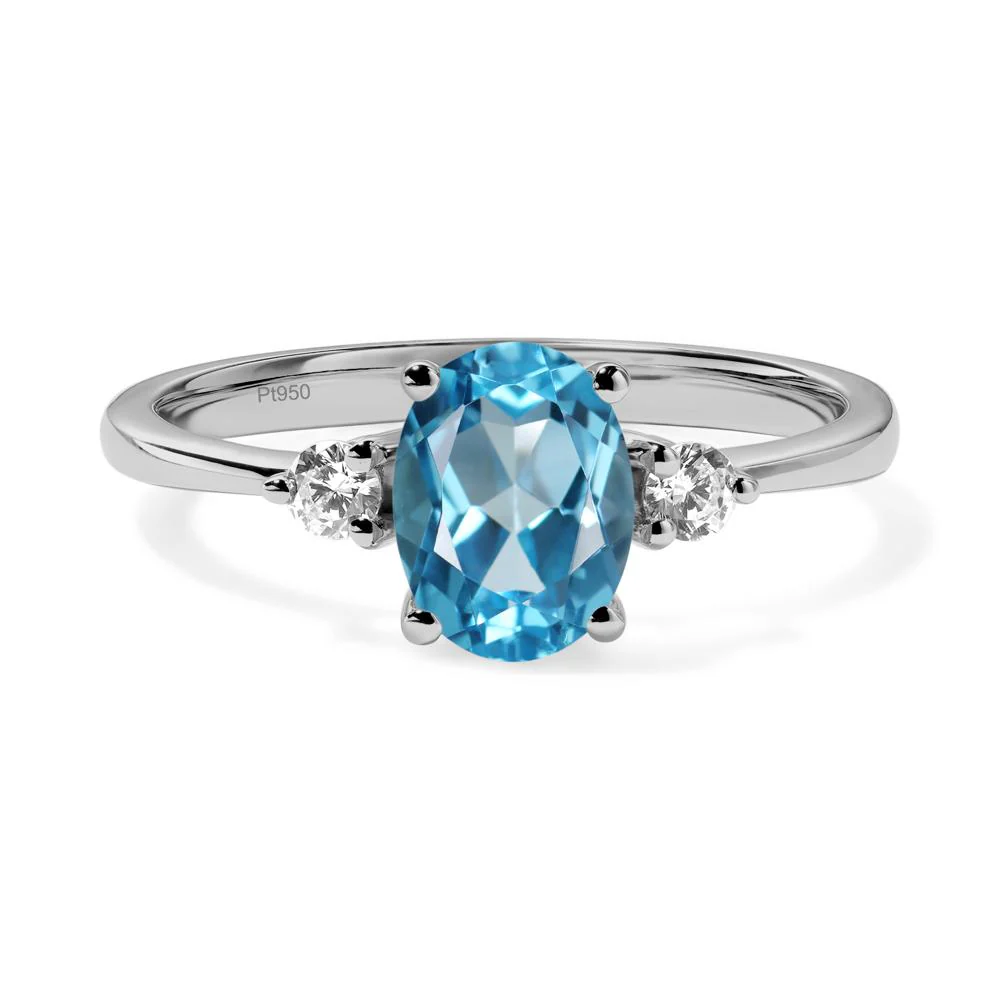 Trilogy Oval Swiss Blue Topaz Ring - Image 9