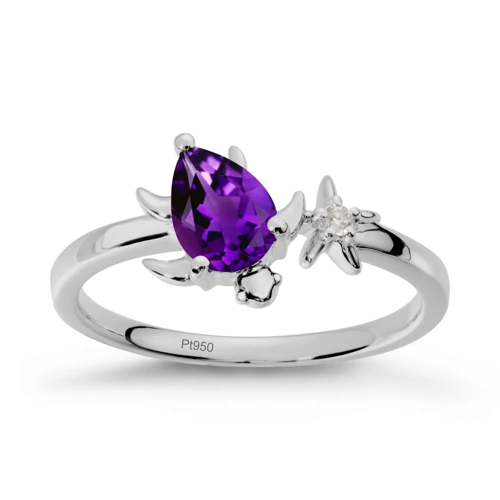 Turtle and Starfish Amethyst Ring - Image 8