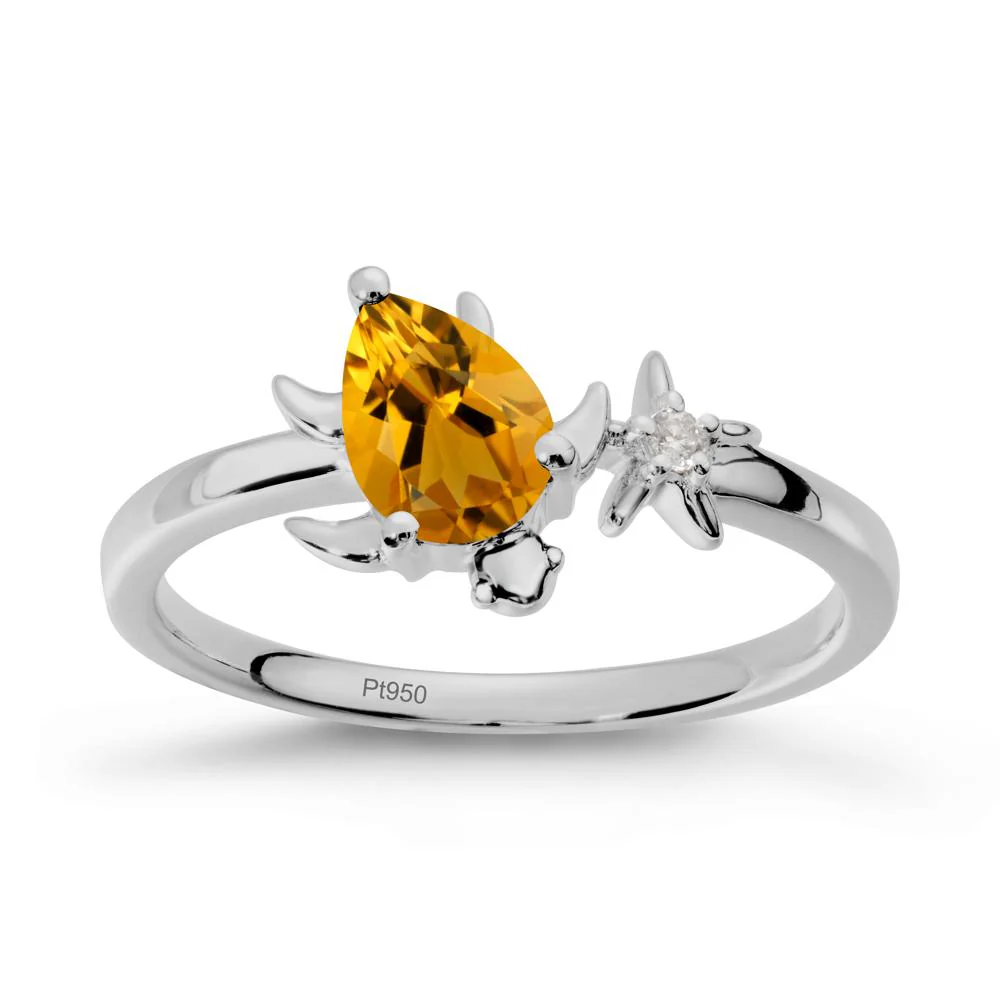 Turtle and Starfish Citrine Ring - Image 8