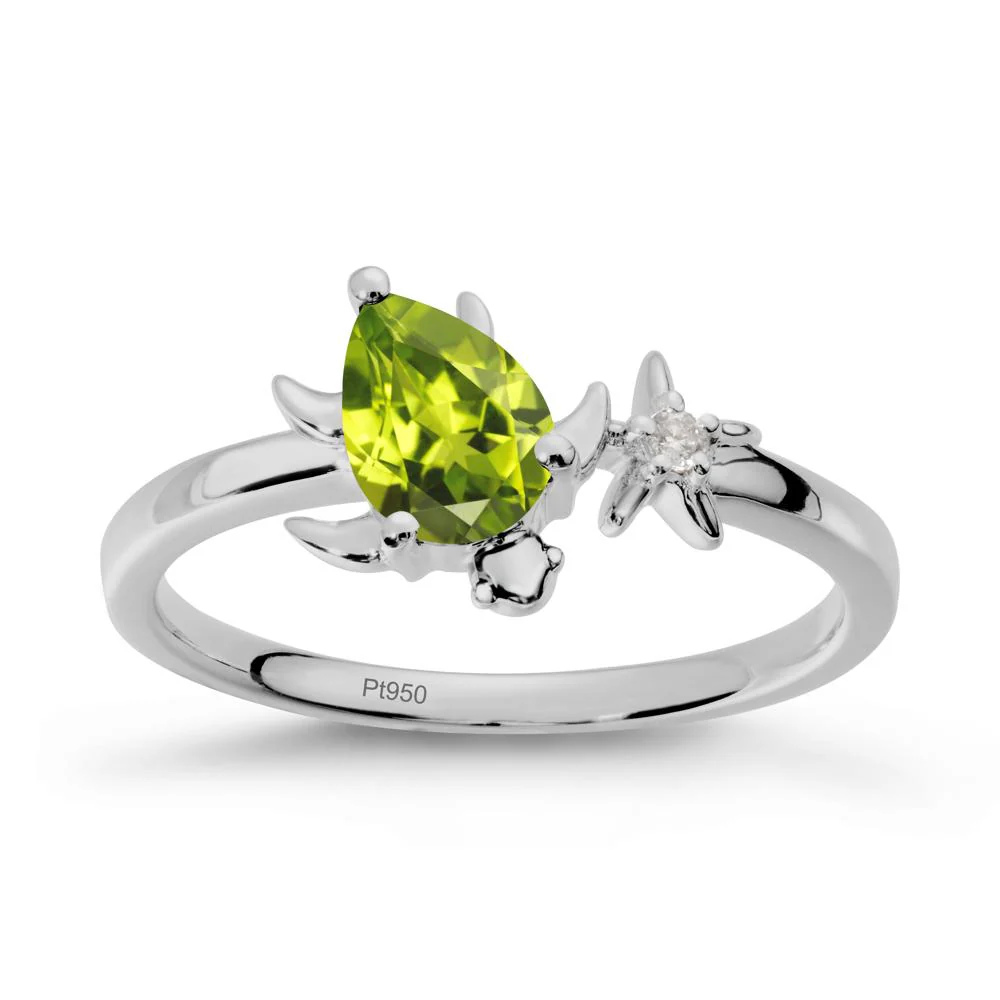 Turtle and Starfish Peridot Ring - Image 8