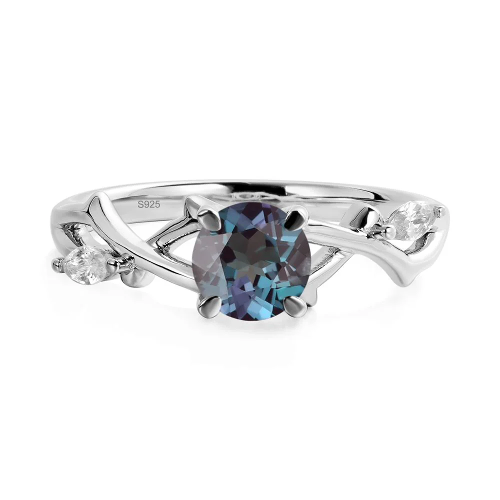 Alexandrite Twig Engagement Ring