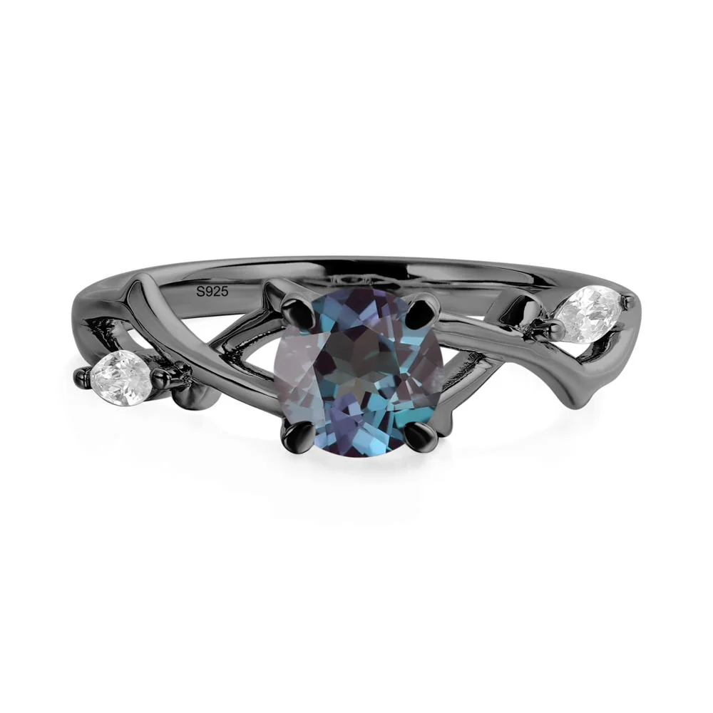 Alexandrite Twig Engagement Ring - Image 2