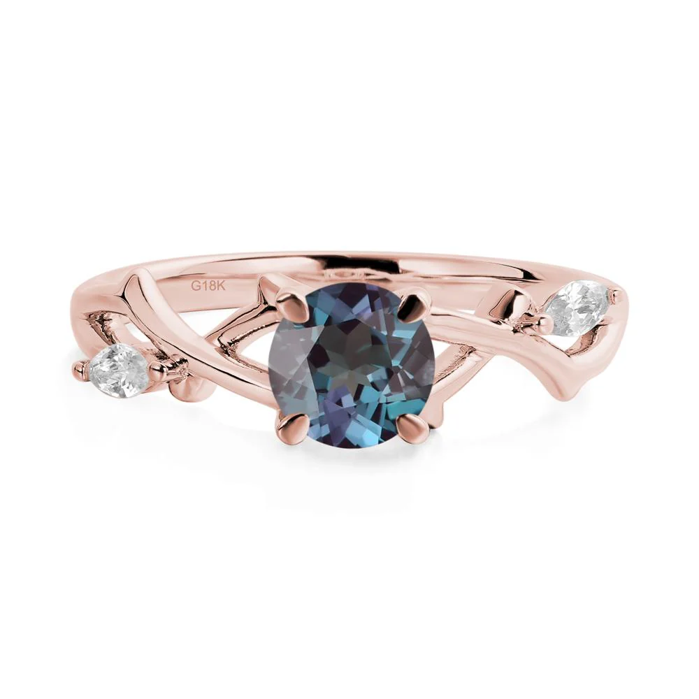 Alexandrite Twig Engagement Ring - Image 8